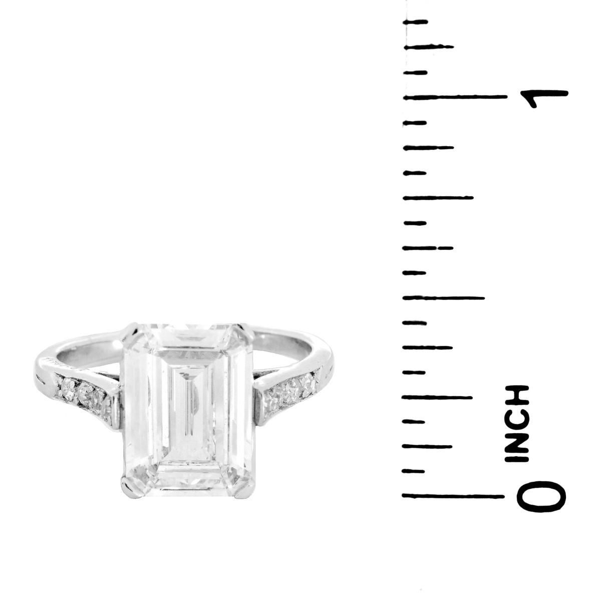 GIA 2.19ct Emerald Cut Diamond Ring