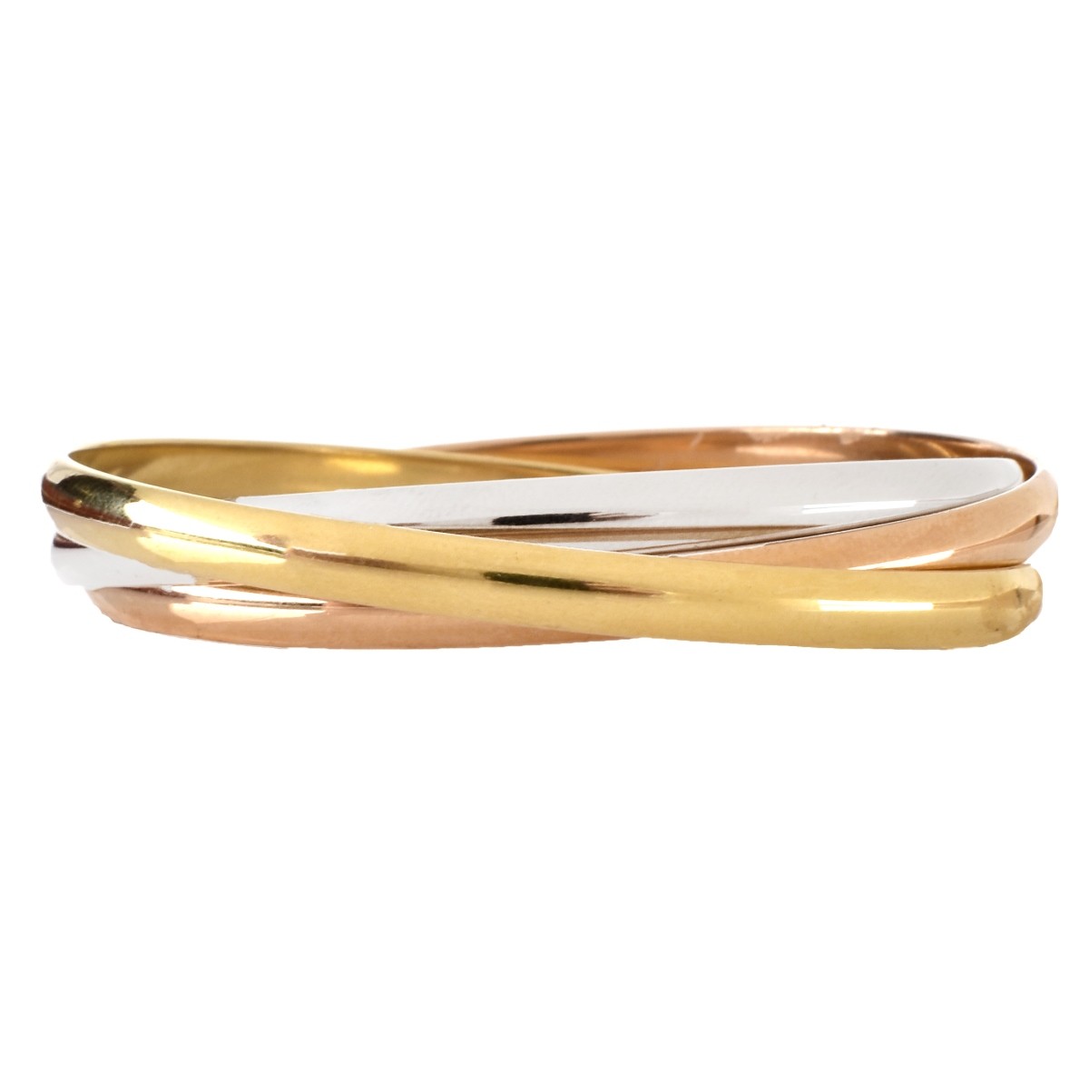 Cartier 18K Tri-Color Trinity Bracelet