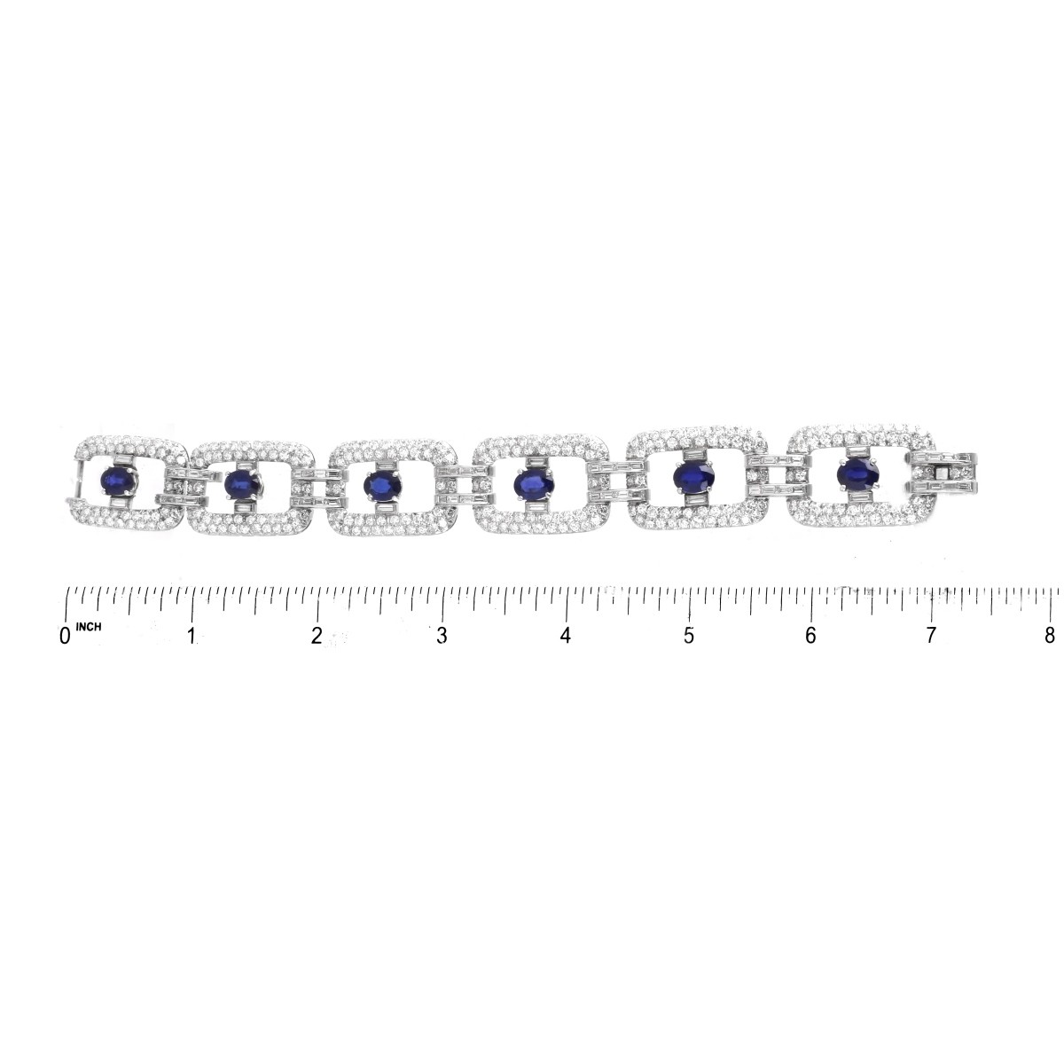 Vintage Diamond, Sapphire and Platinum Bracelet