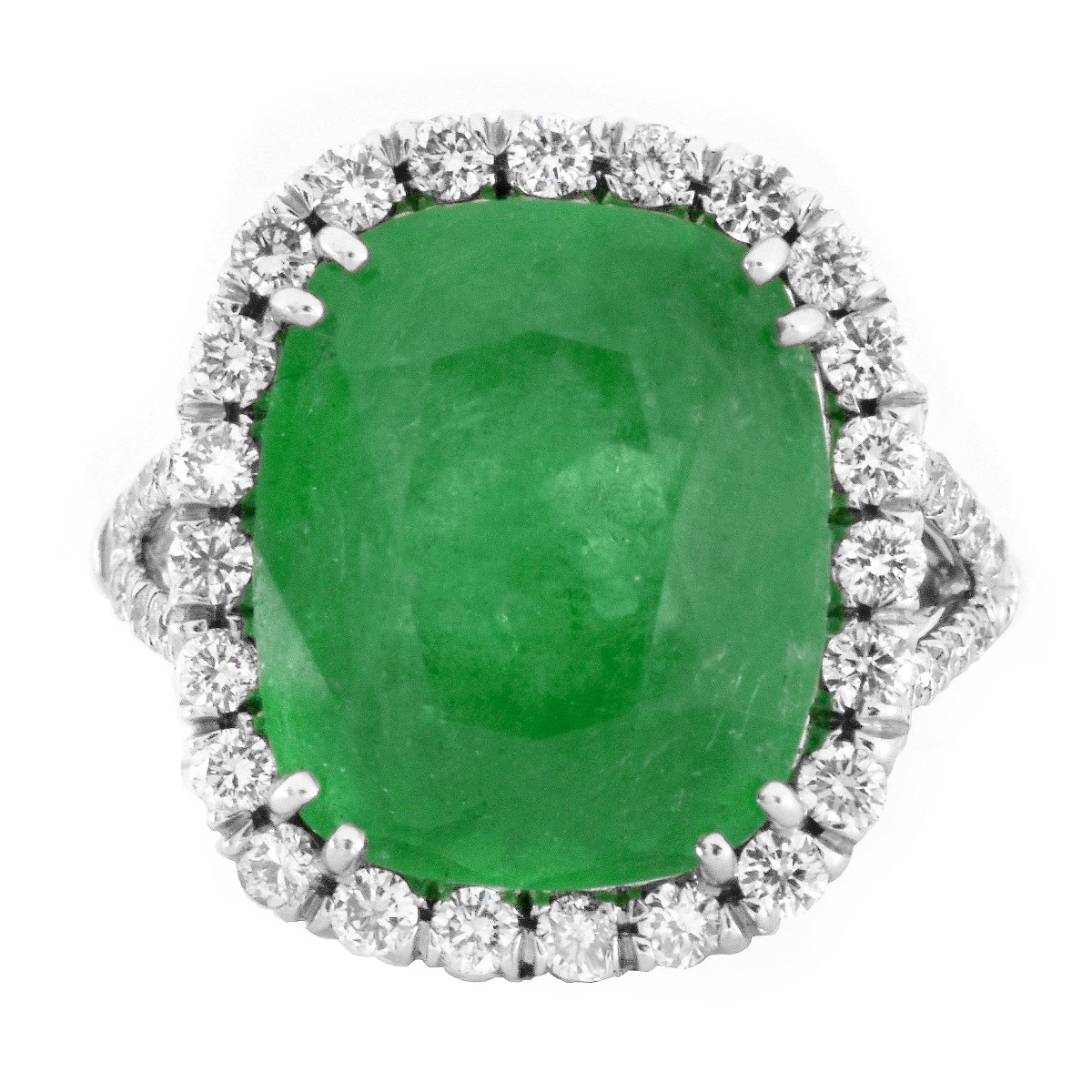 9.0ct Colombian Emerald and 18K Ring