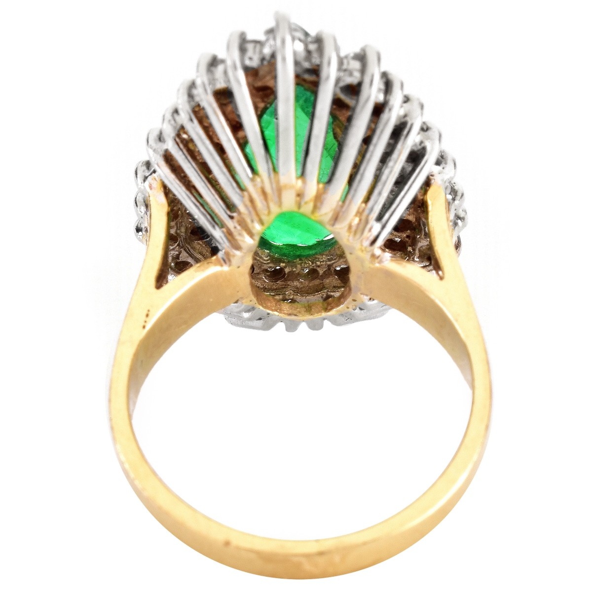 Emerald, Diamond and 14K Gold Ring