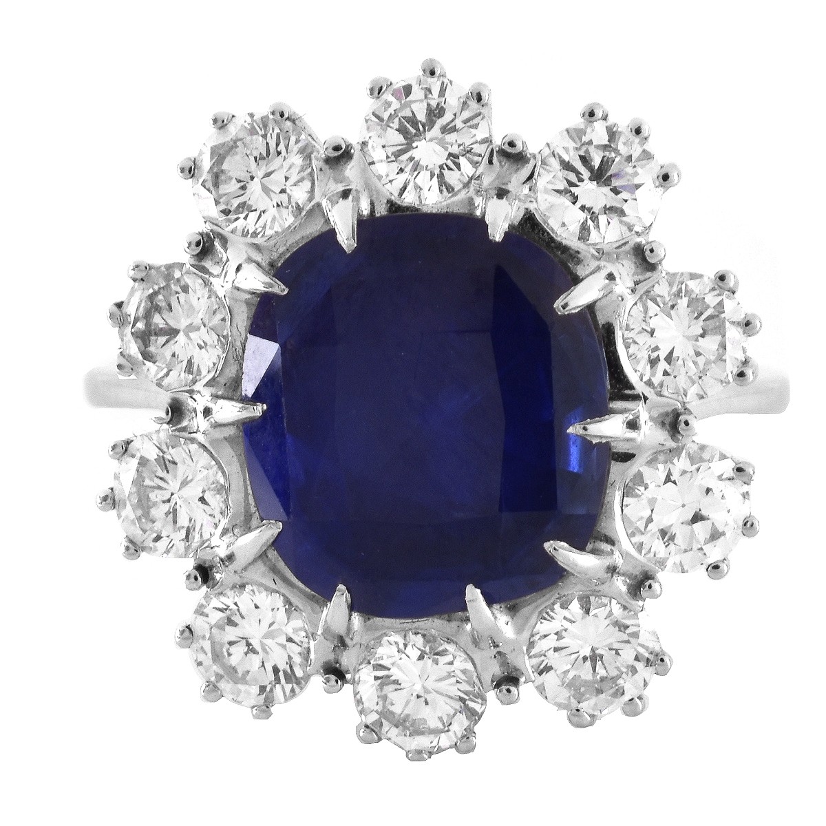 AGL / GIA Burma Sapphire and Diamond Ring