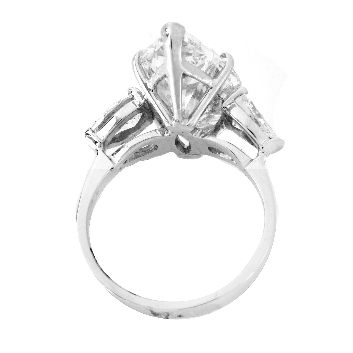 GIA 6.09ct Diamond and Platinum Ring