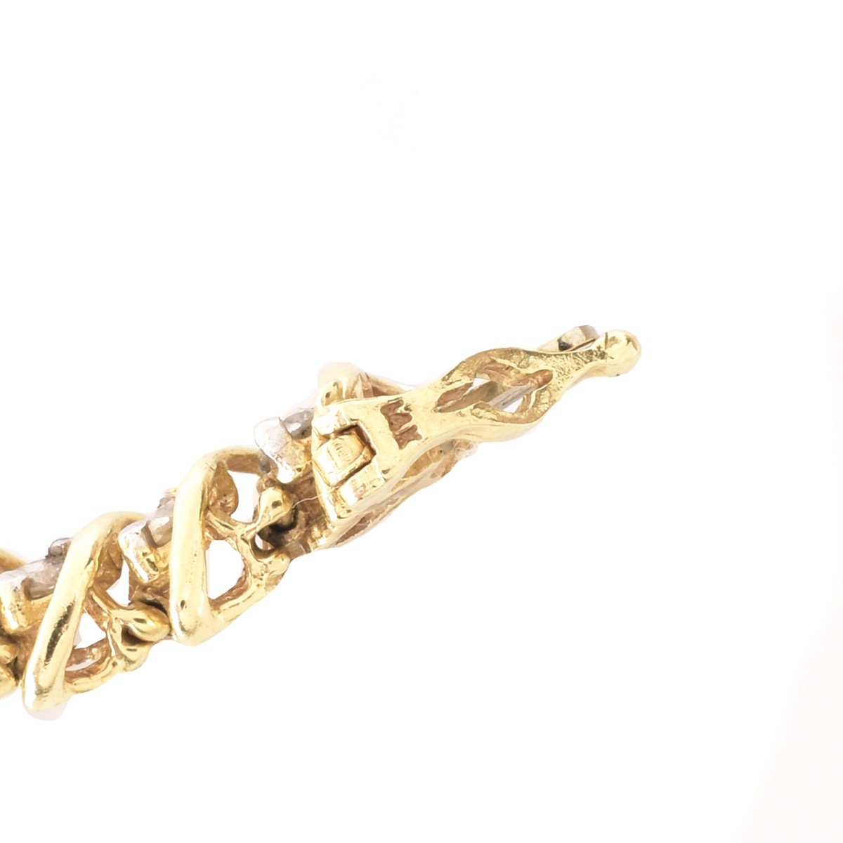 5.0ct TW Diamond and 14K Gold Bracelet