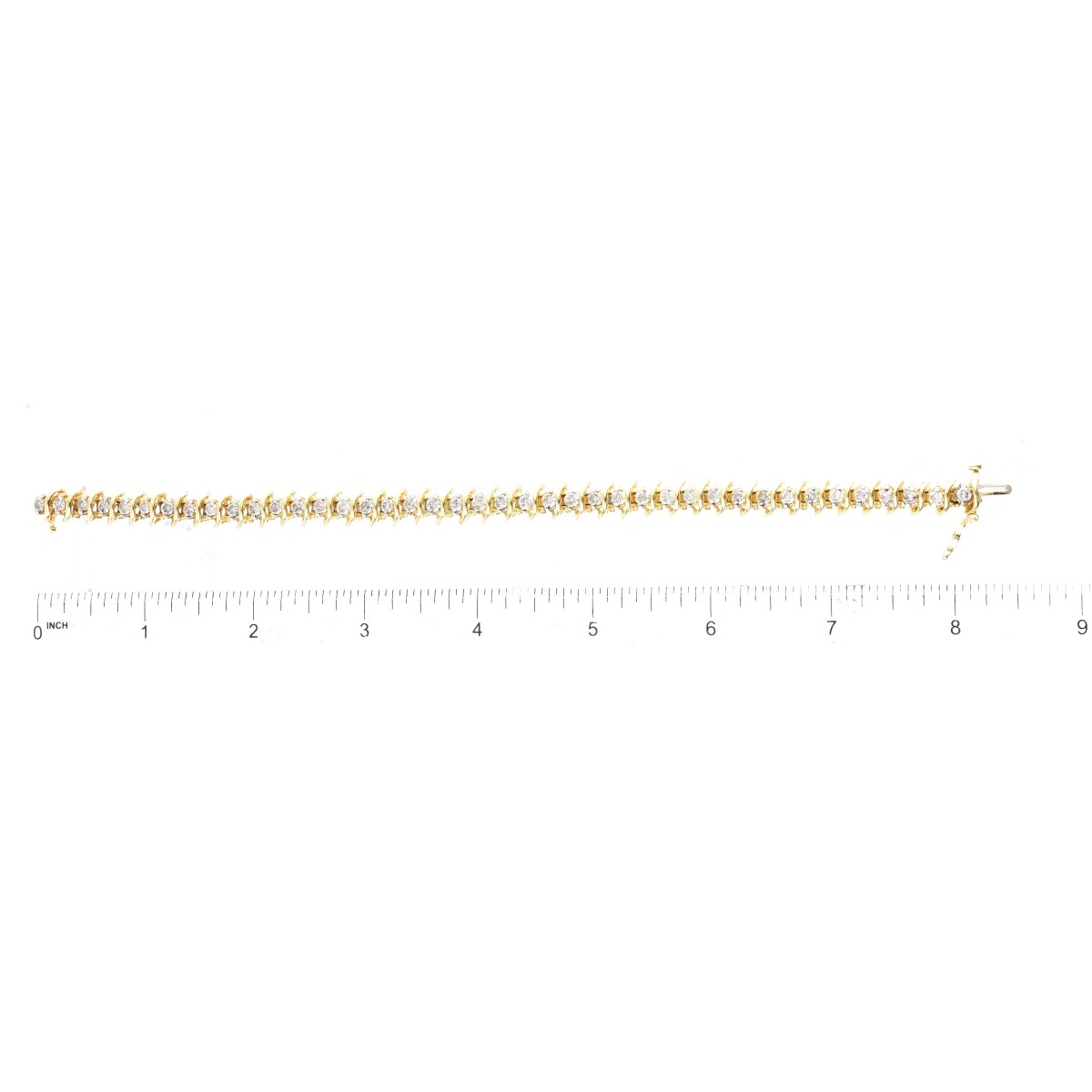 5.0ct TW Diamond and 14K Gold Bracelet