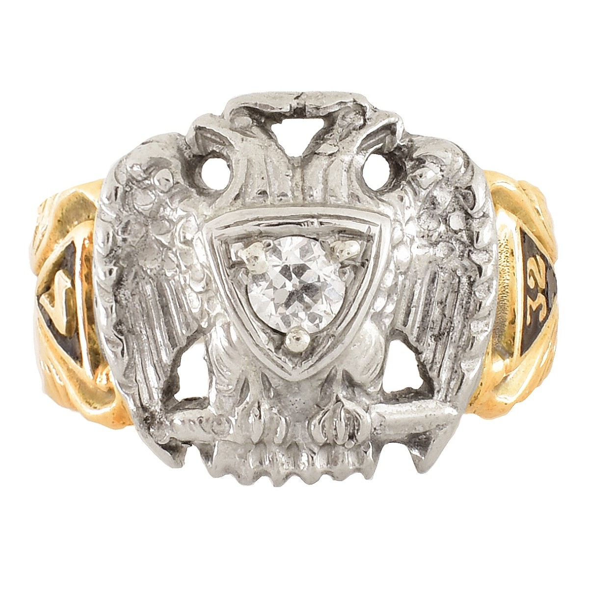 Man's Diamond and 10K Gold Ring