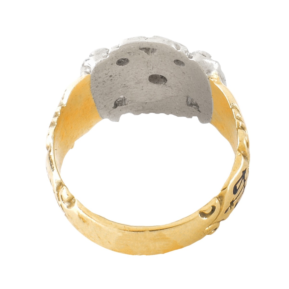 Man's Diamond and 10K Gold Ring