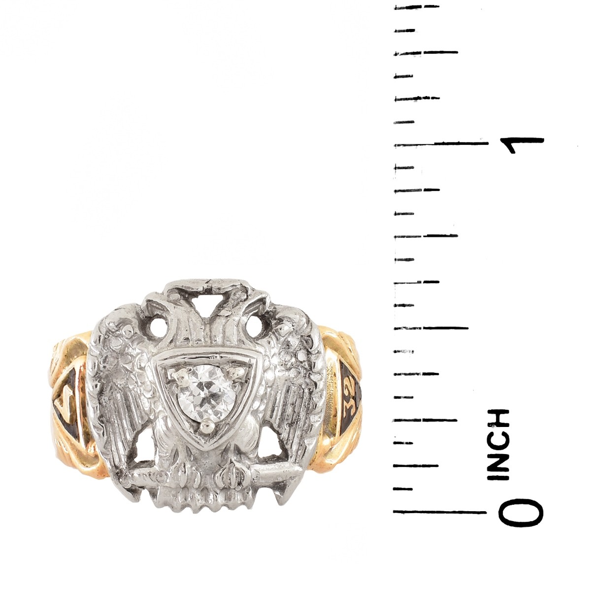 Man's Diamond and 10K Gold Ring