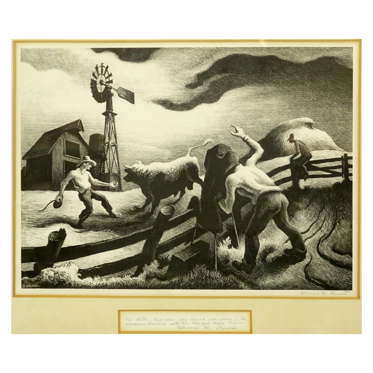 Thomas Hart Benton Lithograph