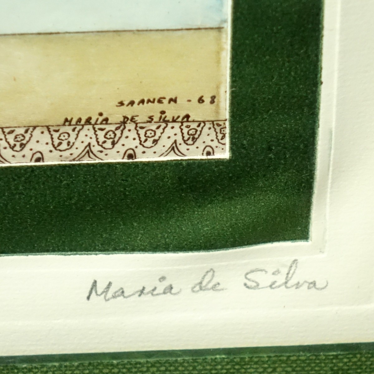 Maria de Silva Etching