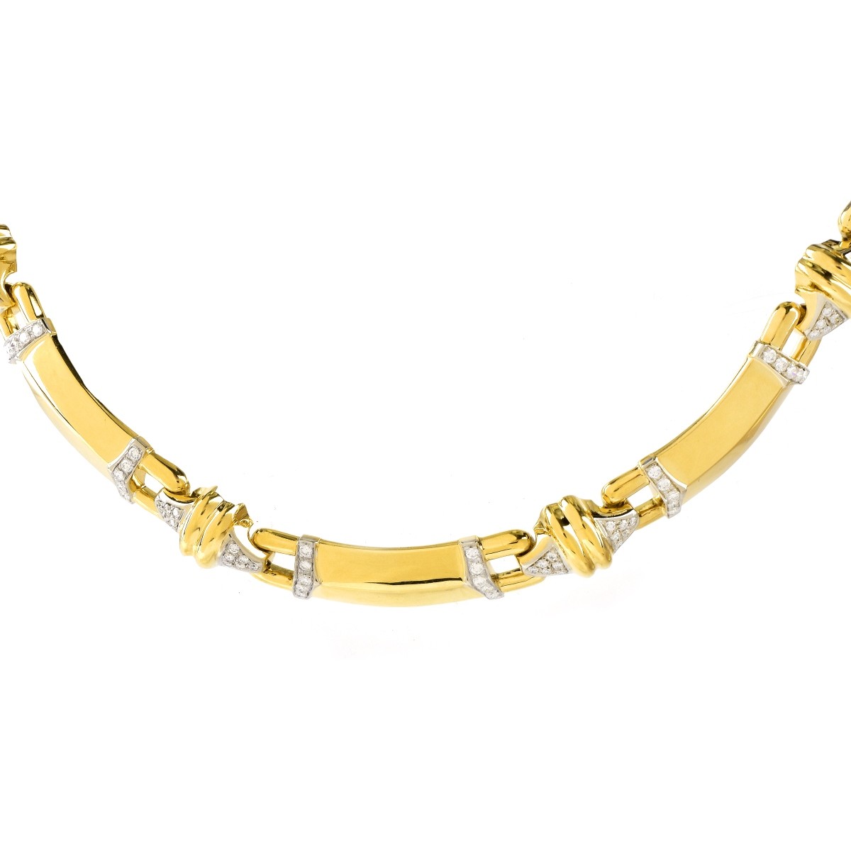 5.0ct TW Diamond and 18K Gold Necklace