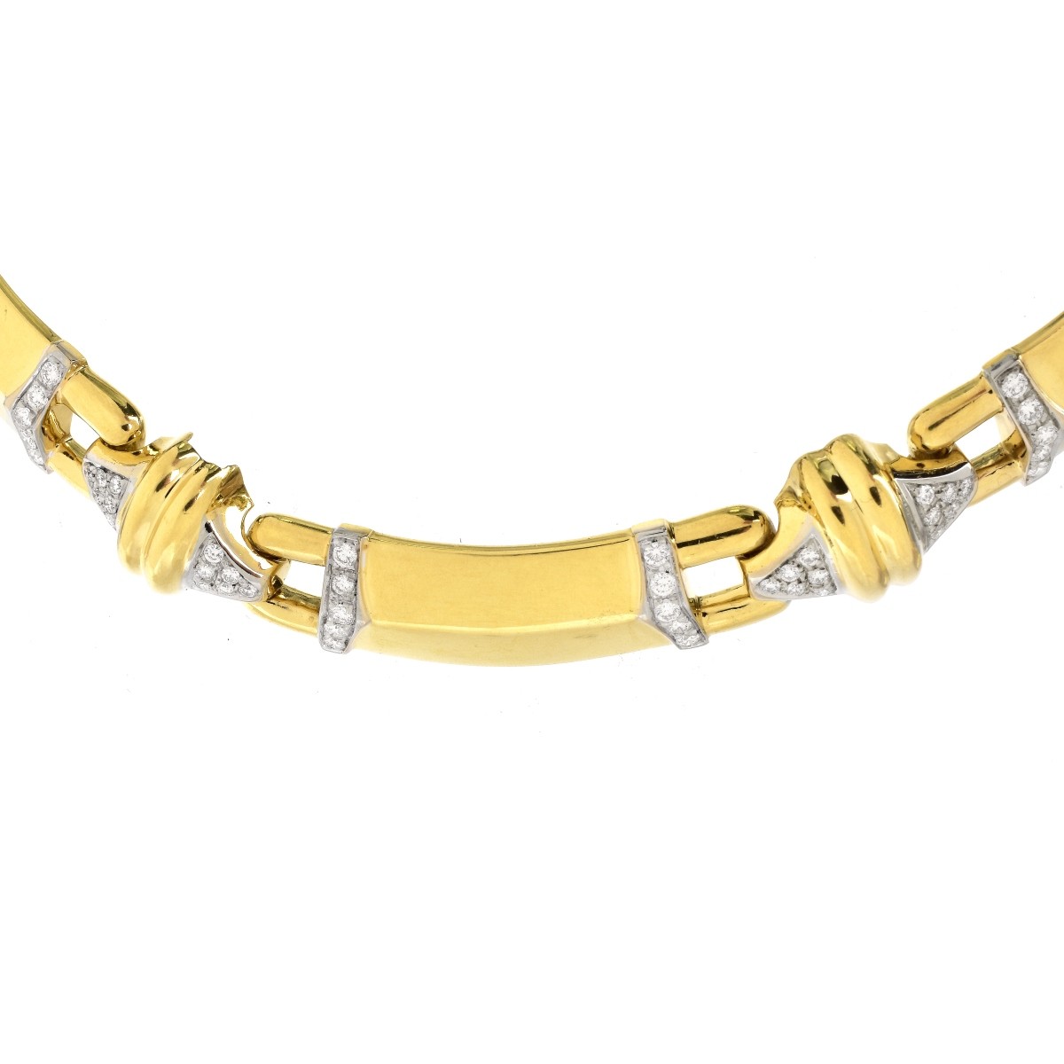 5.0ct TW Diamond and 18K Gold Necklace