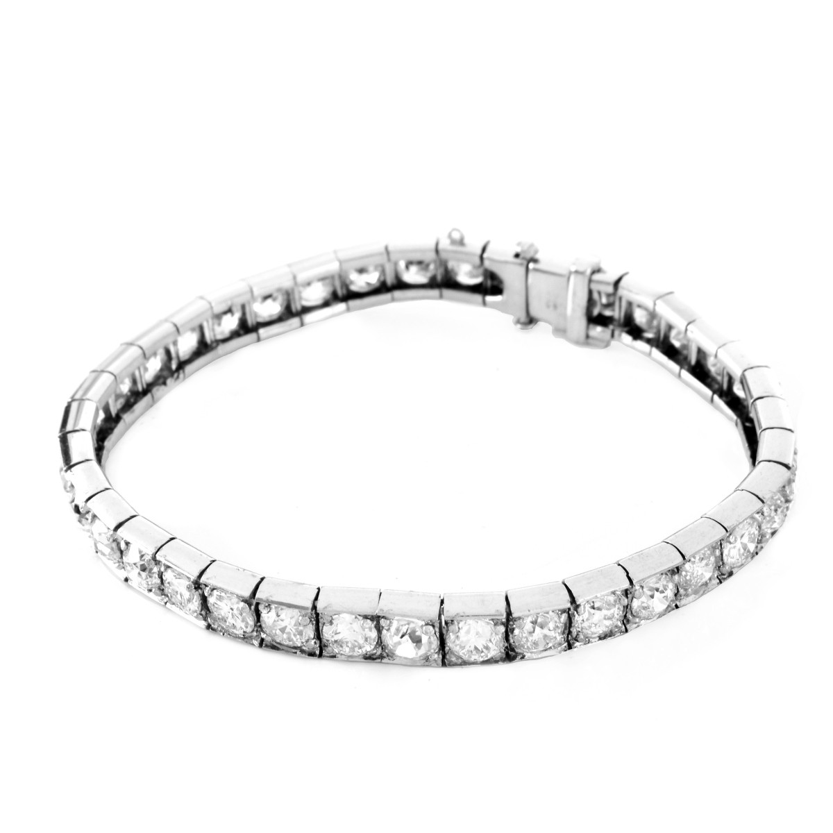 Antique 12.0ct Diamond and Platinum Bracelet