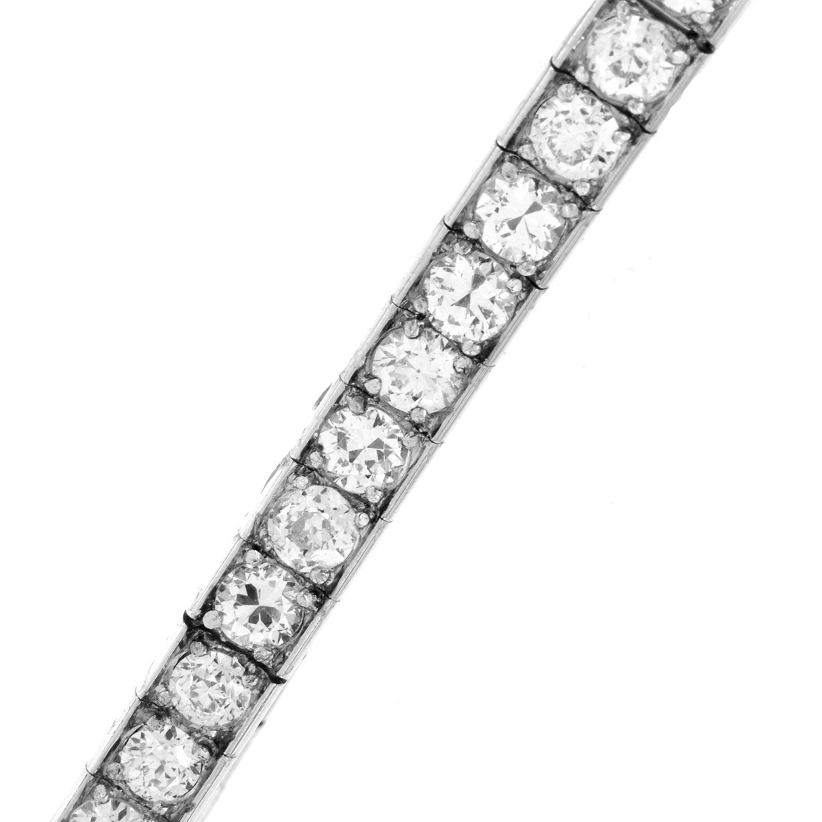 Antique 12.0ct Diamond and Platinum Bracelet