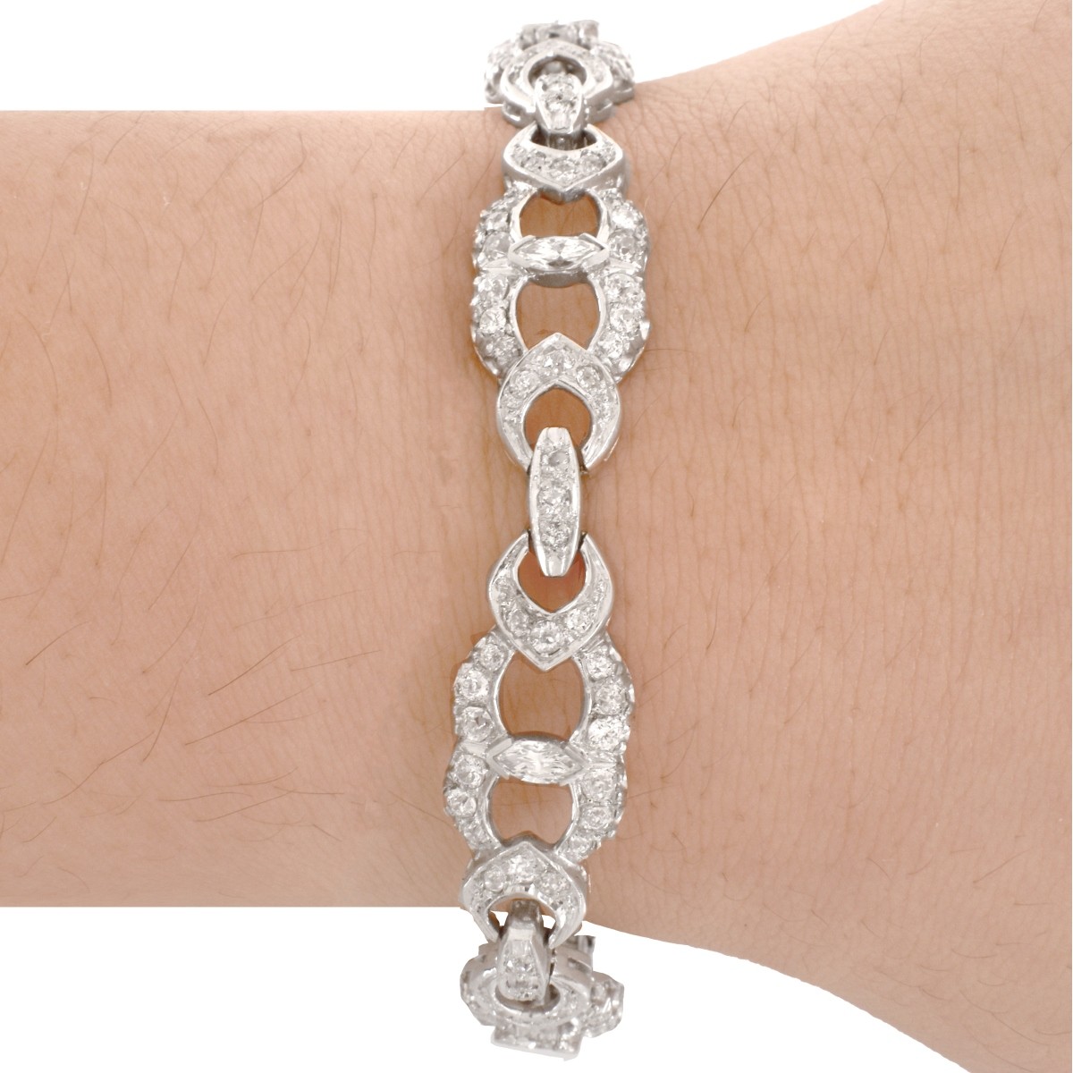 Antique Diamond and Platinum Bracelet