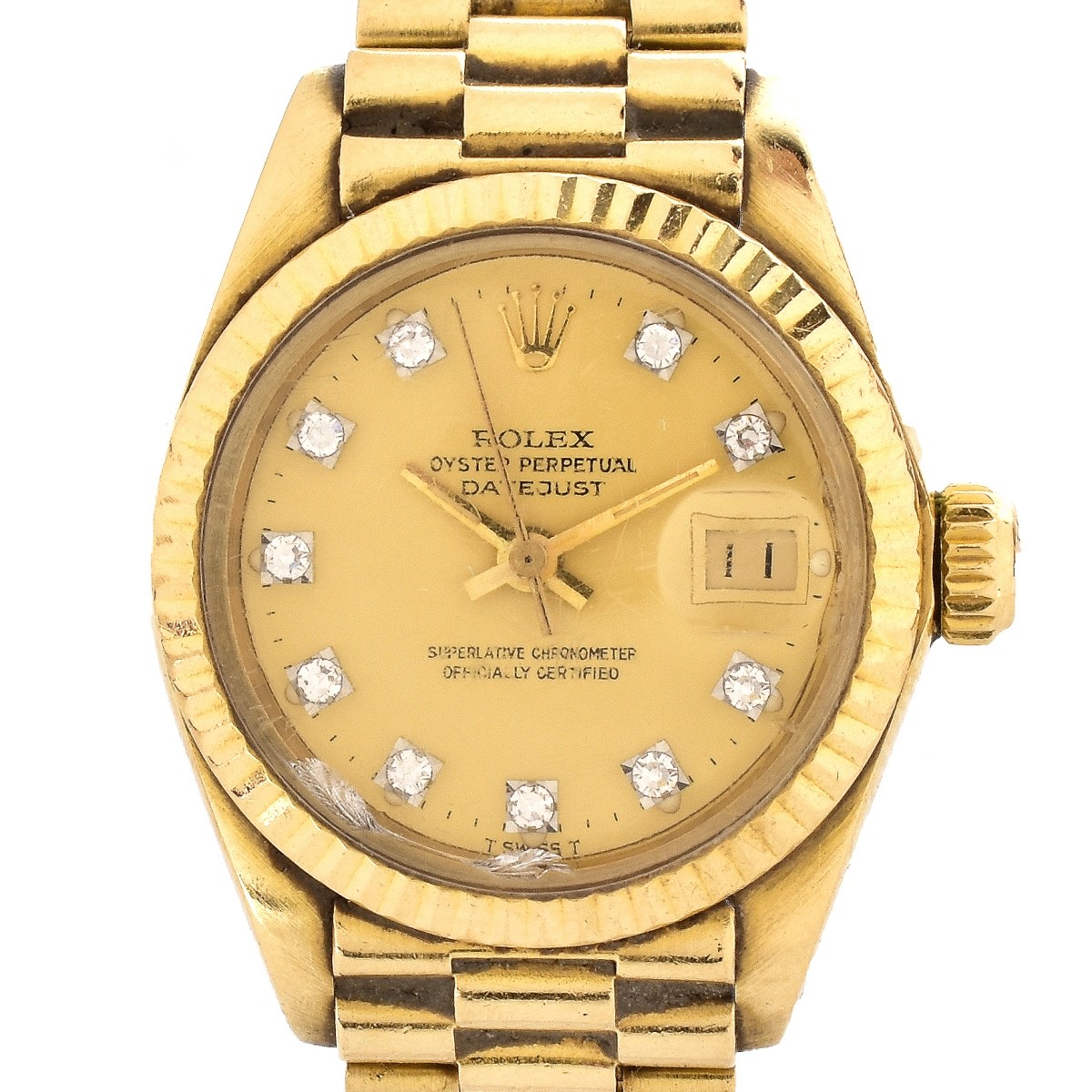 Lady's Rolex 18K Gold Date Just Watch