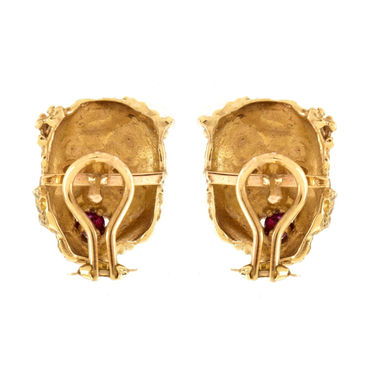 14K Gold Satyr Earrings