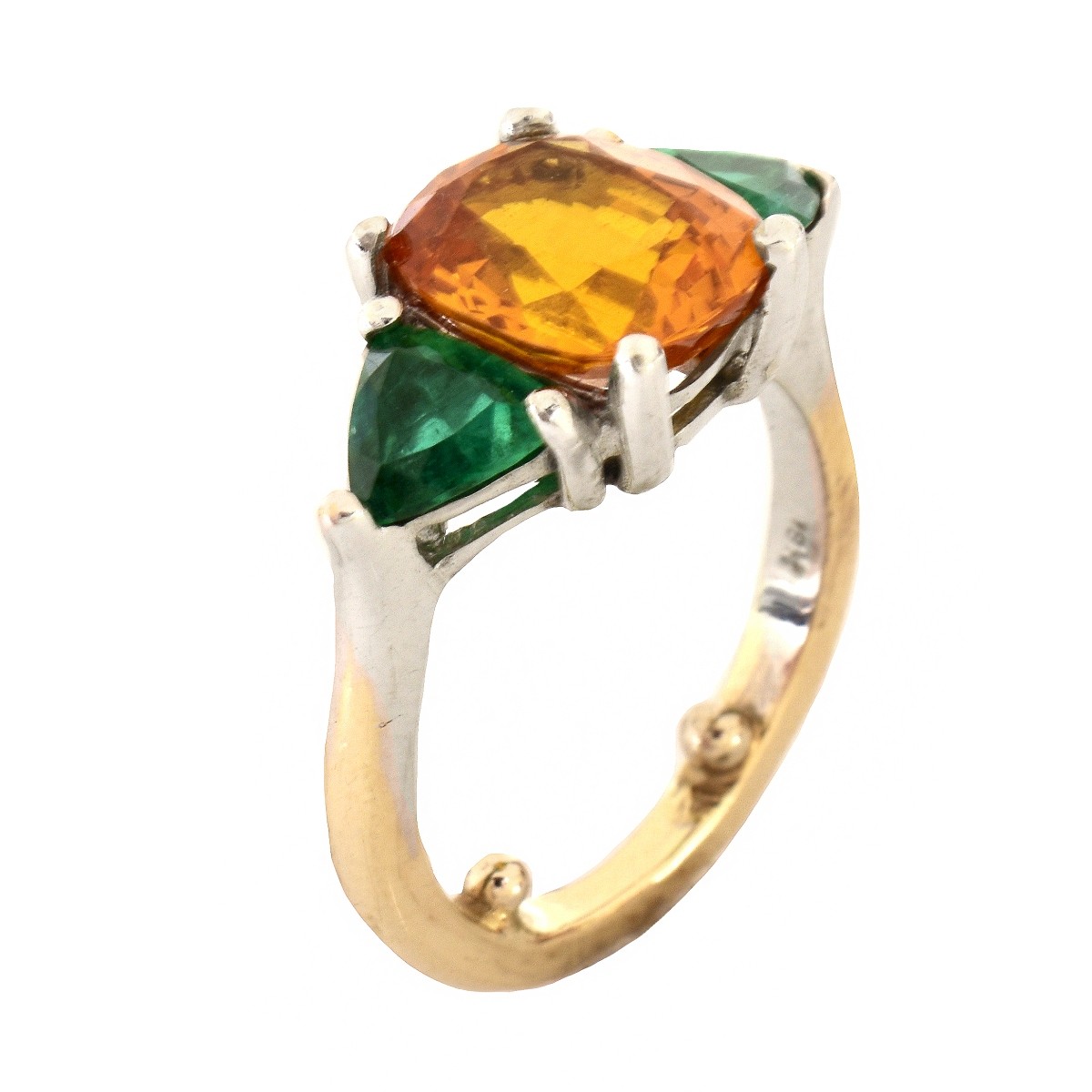 Citrine, Tsavorite Garnet and 18K Ring