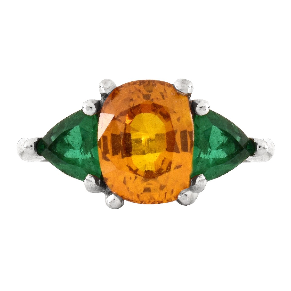 Citrine, Tsavorite Garnet and 18K Ring