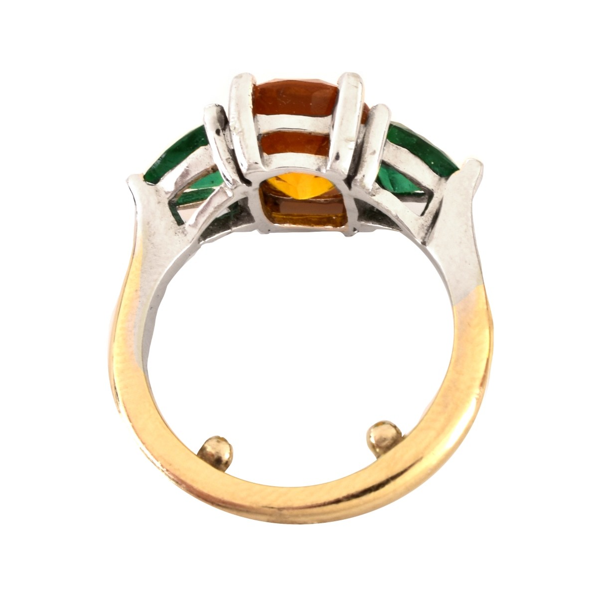 Citrine, Tsavorite Garnet and 18K Ring