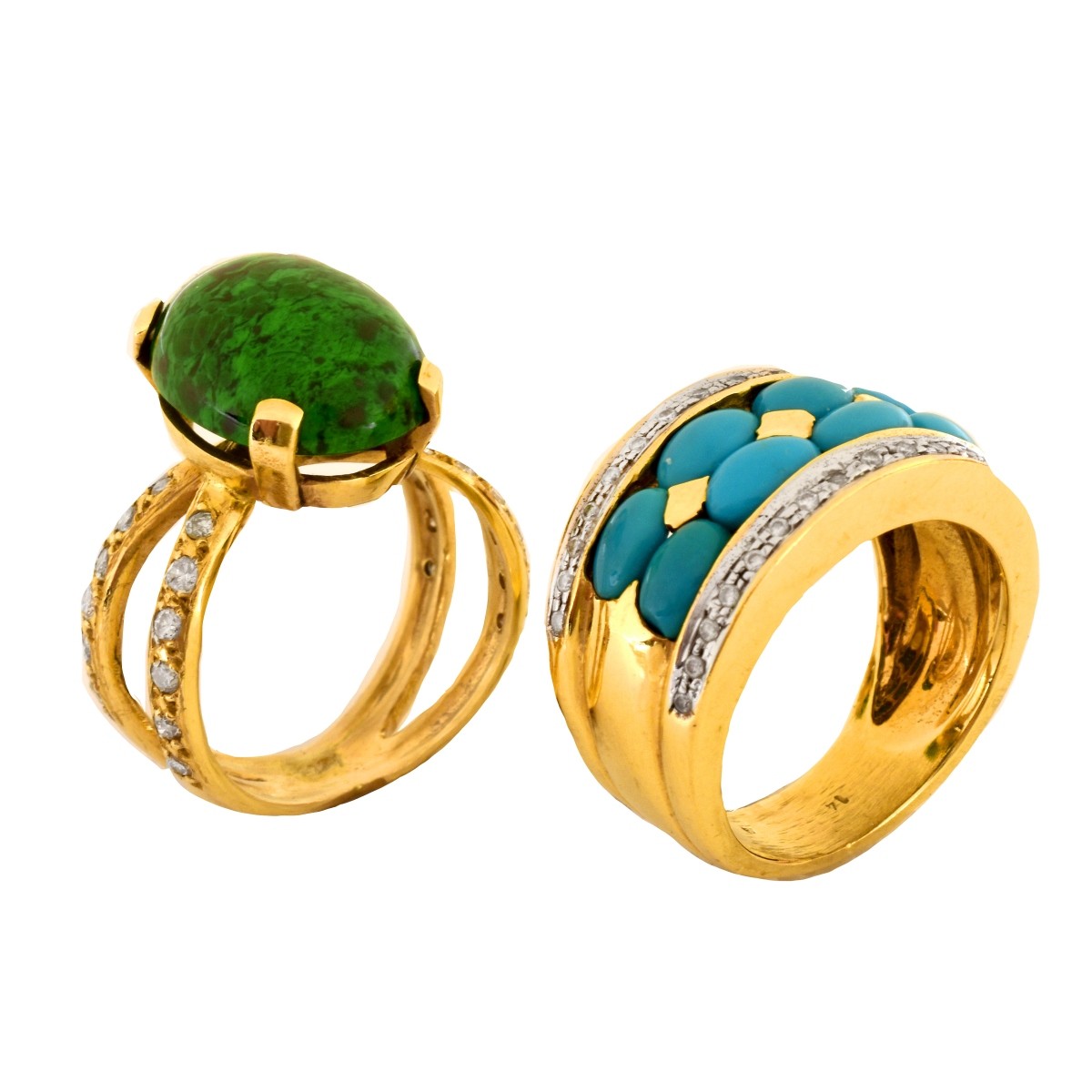 Two (2) Vintage 14K Gold Rings