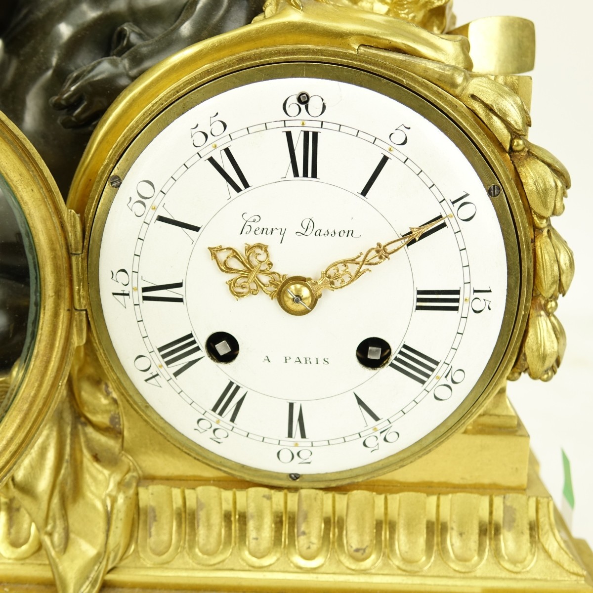 Henry Dasson Bronze Mantle Clock