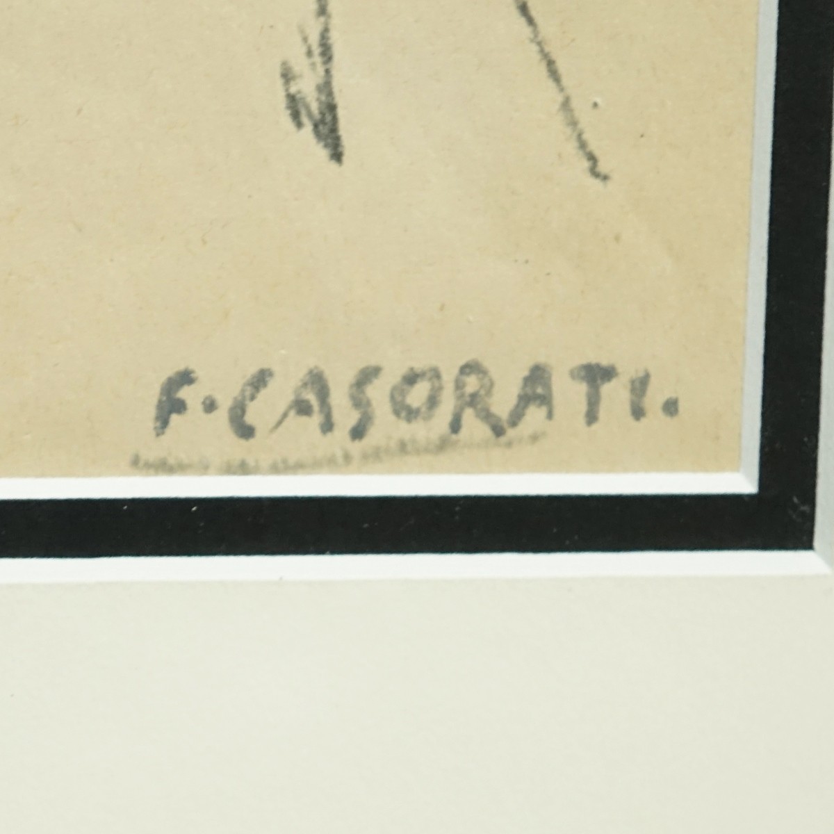 Attributed to: Felice Casorati Ink Sketch