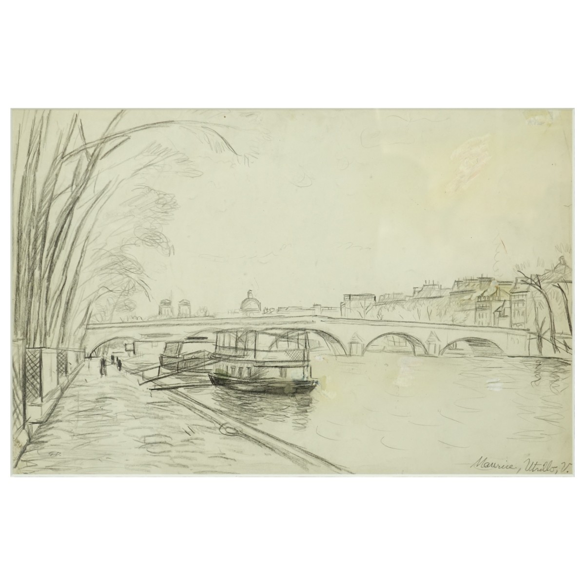 Attrib: Maurice (Valadon) Utrillo Drawing