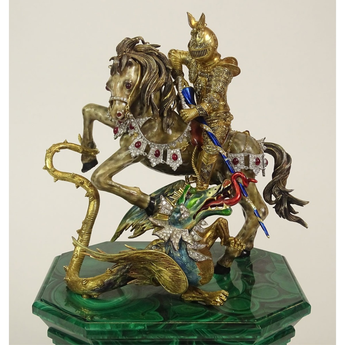 Lesta 18K St. George - Dragon Sculpture