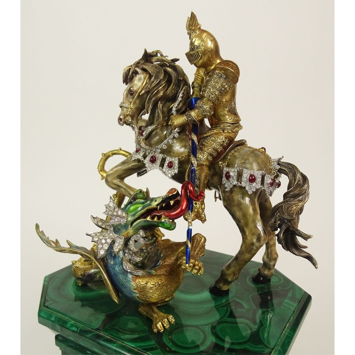 Lesta 18K St. George - Dragon Sculpture