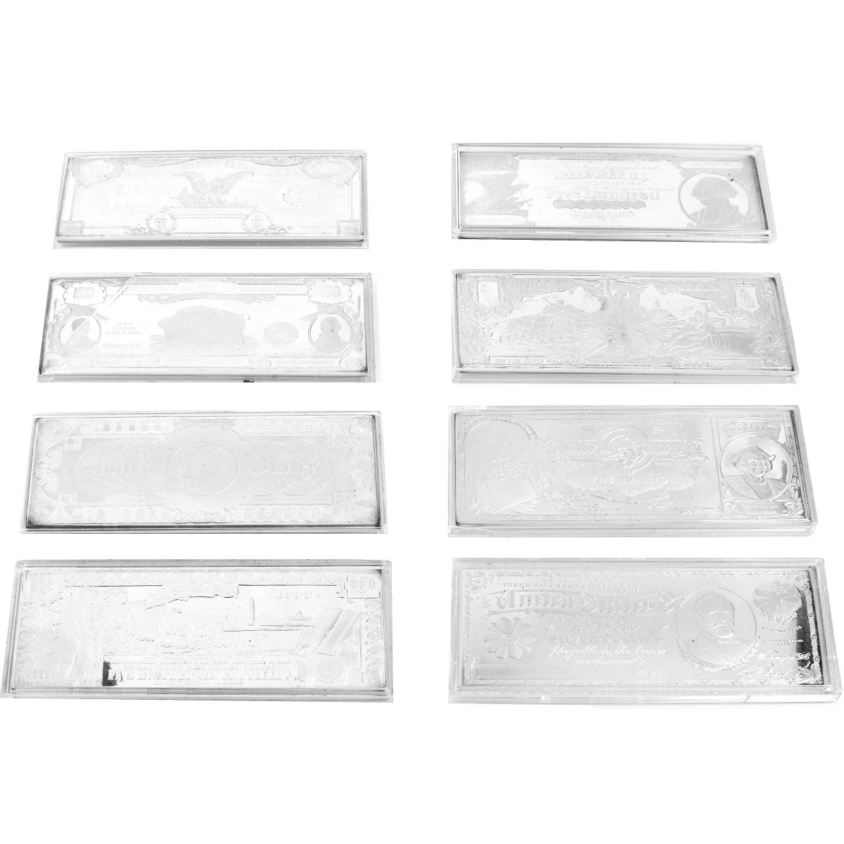 8 Silver 1/2 lb Bars