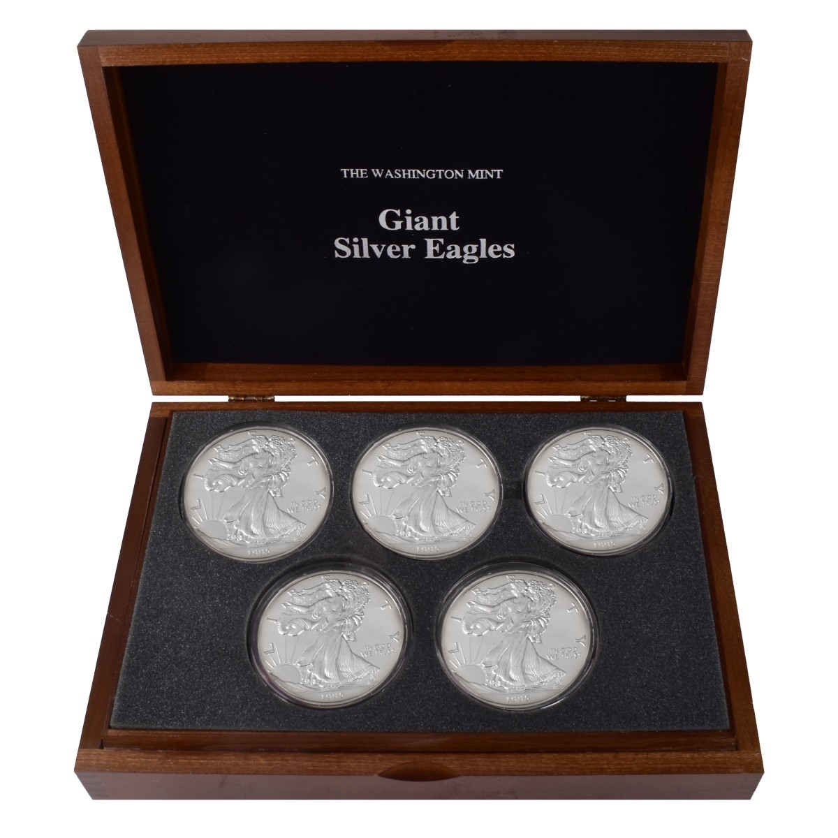 Ten 1/2 lb Silver Proof Rounds