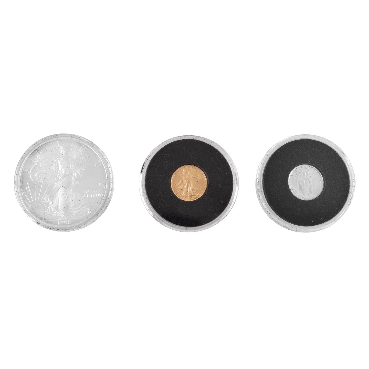 1998 Platinum, Gold, Silver Coin Set