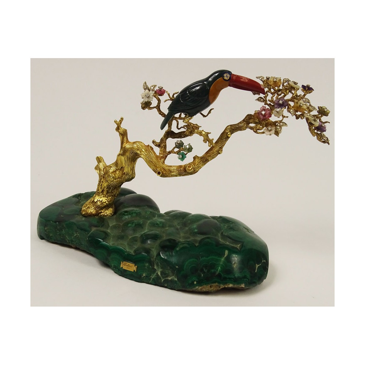 Frattini Gemstone 18K Toucan Sculpture