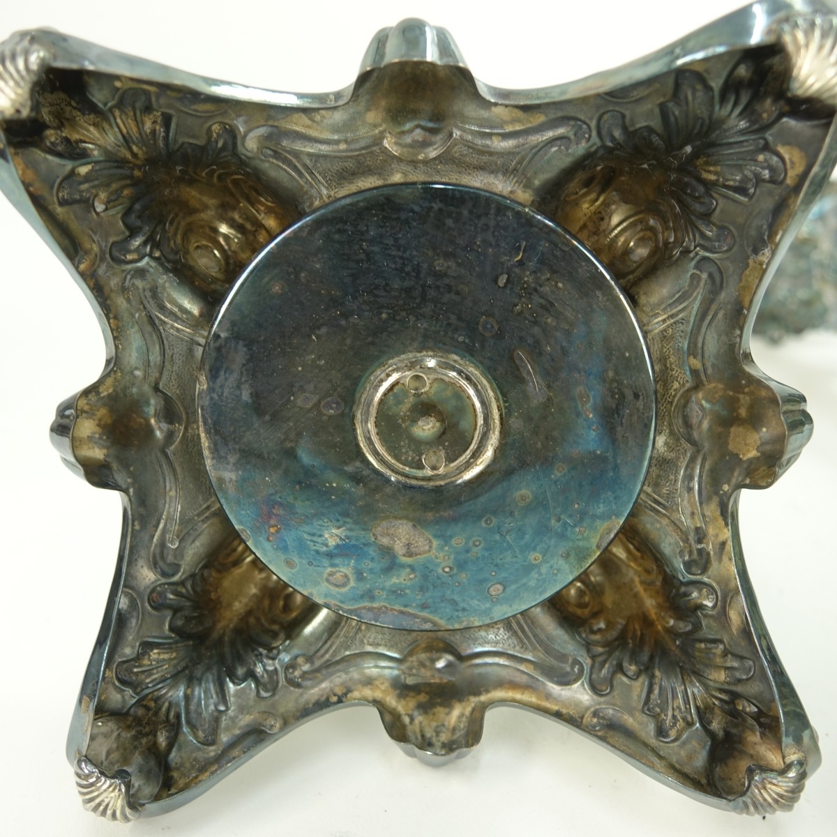 Three (3) Silver Plate Candle Holders