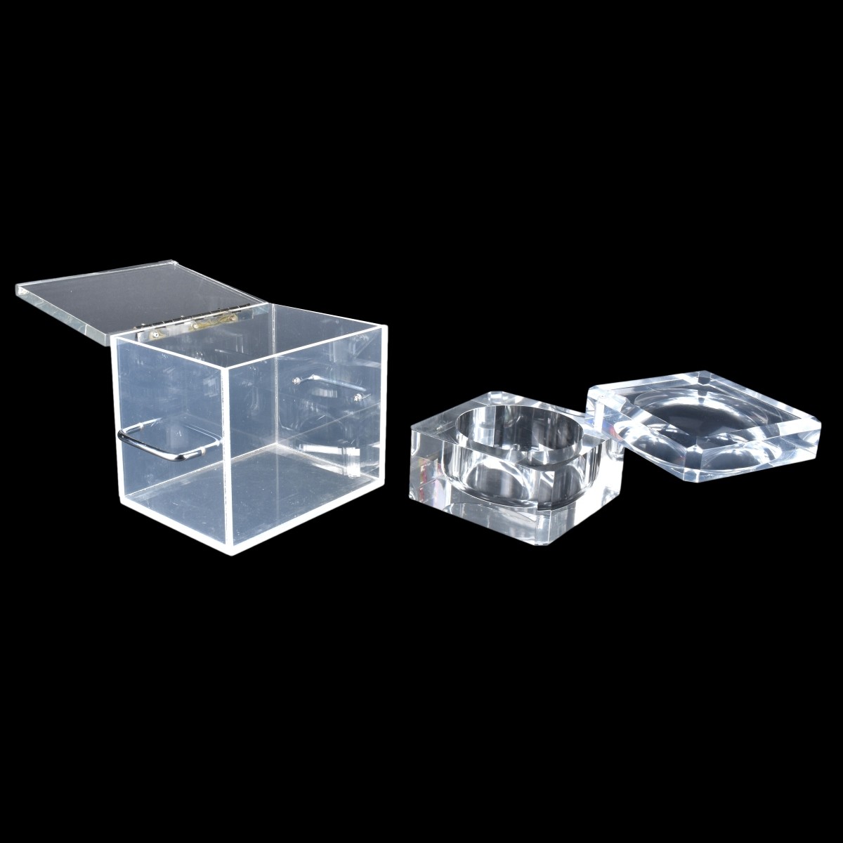 2 Lucite Boxes