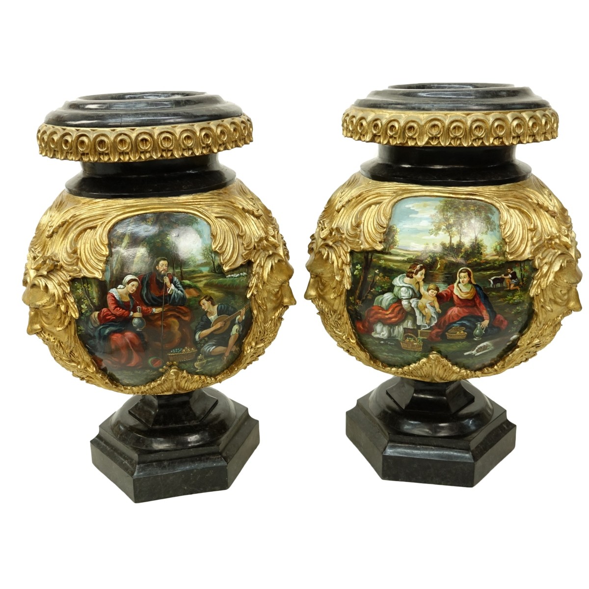 Pair Decorative Urns