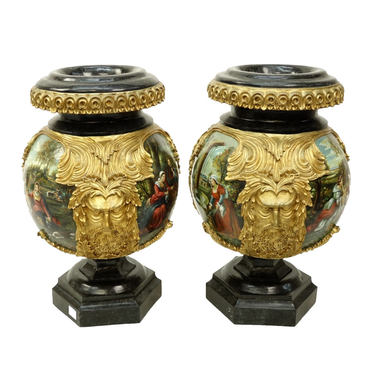 Pair Decorative Urns