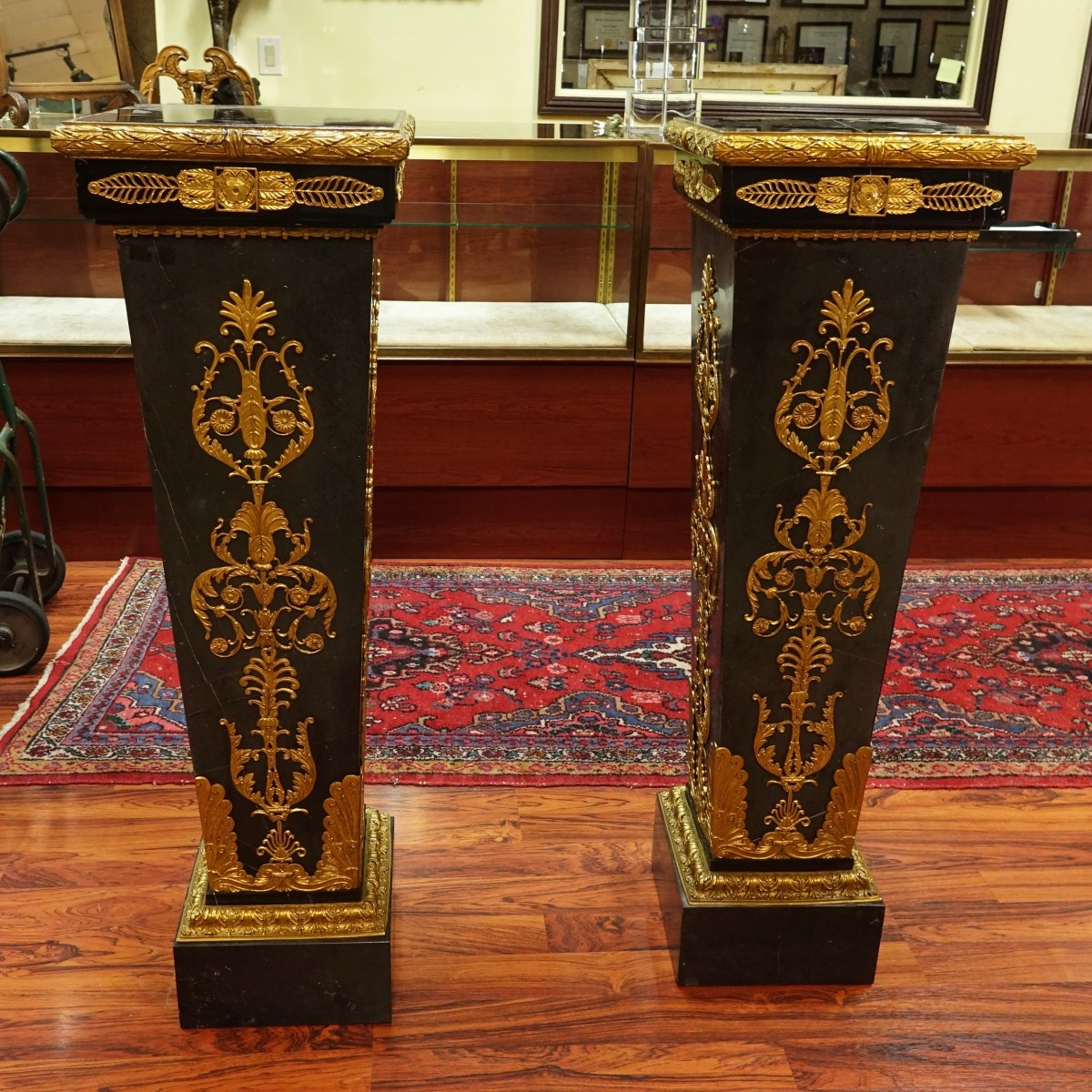 Pair Marble Pedestals