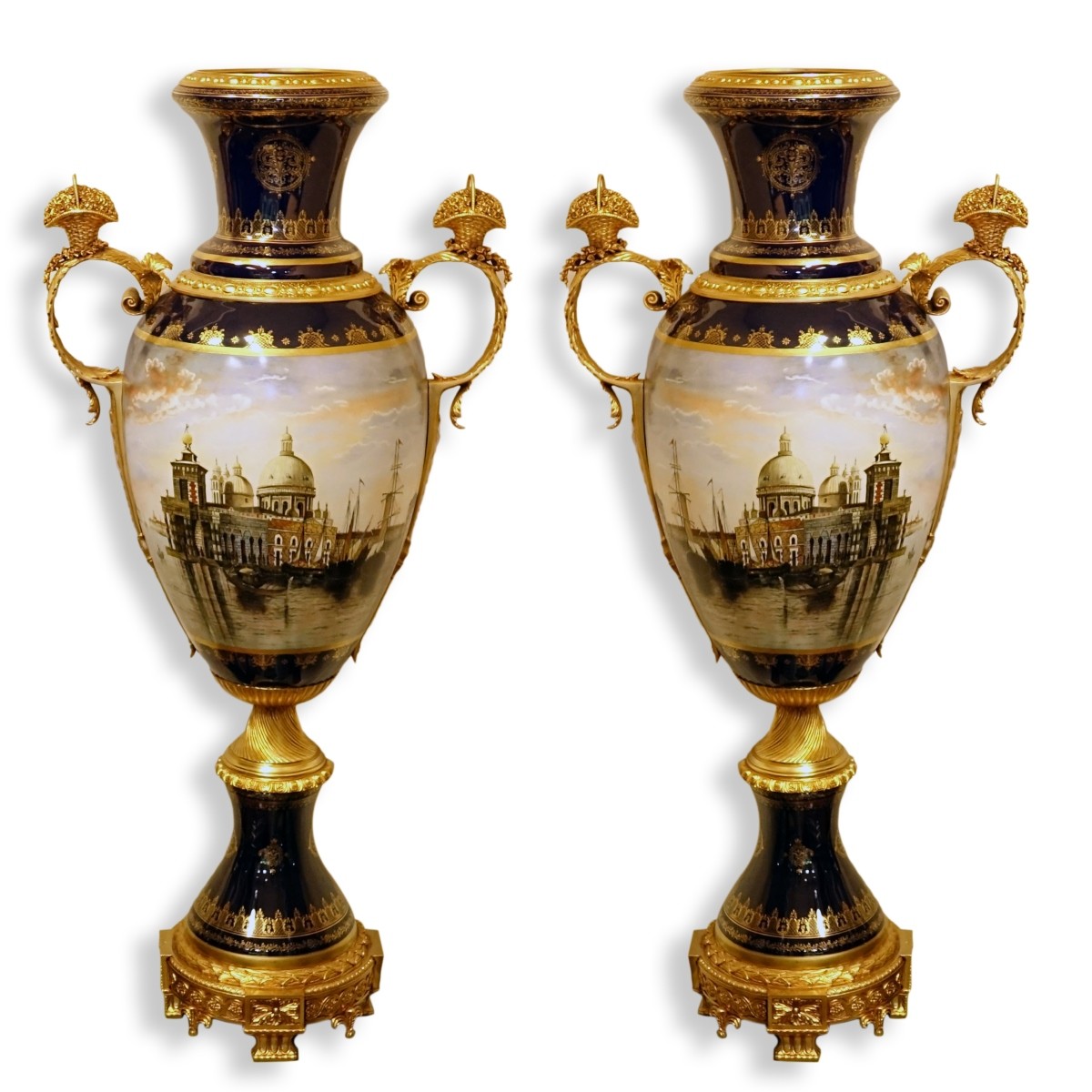 Pair Monumental Urns