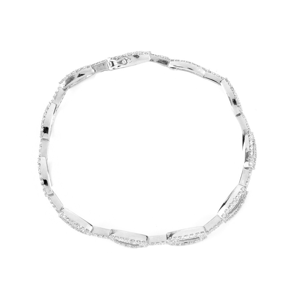 3.40ct TW Diamond and 18K Gold Bracelet