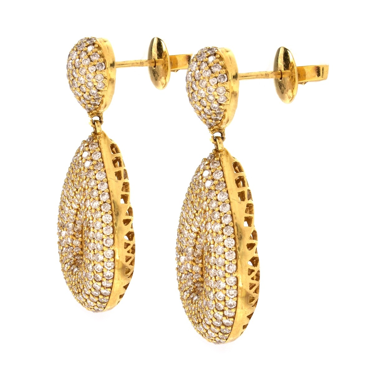 Diamond and 14K Gold Earrings