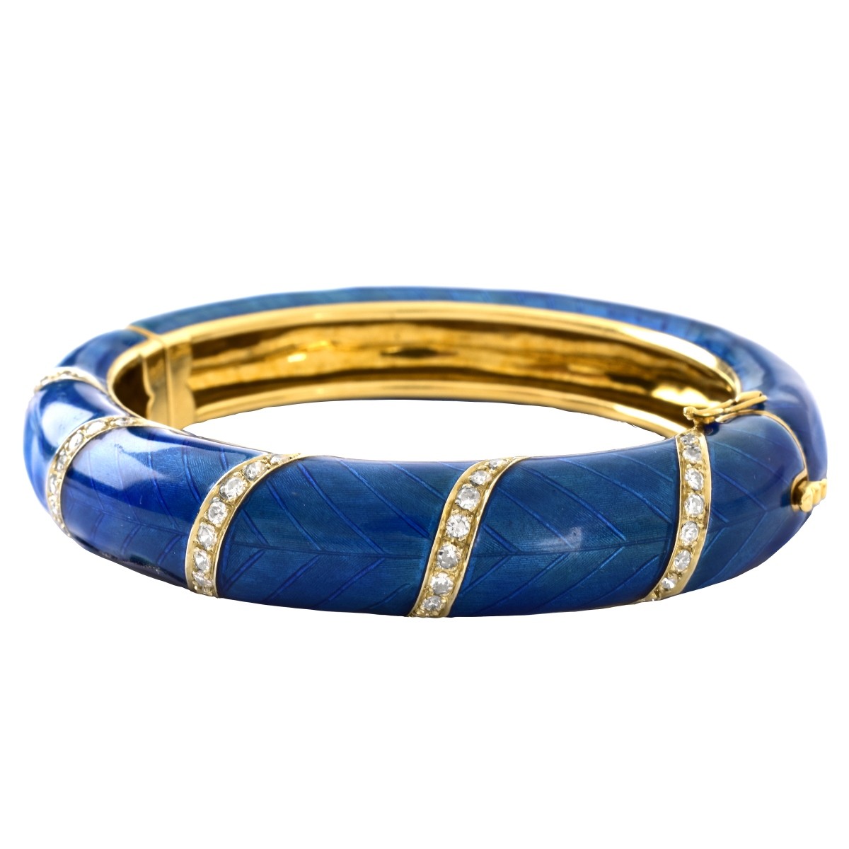 Italian Enamel 18K Gold Bangle | Kodner Auctions