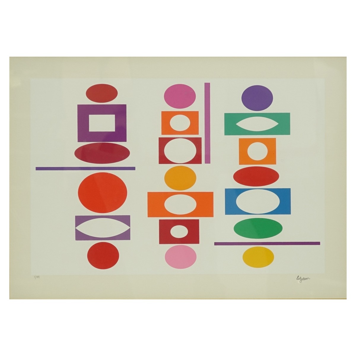 Yaacov Agam (b 1928) Color Serigraph