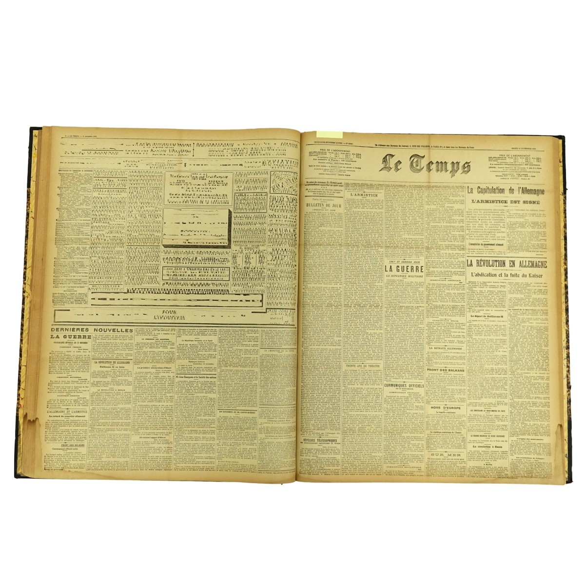 1918 Paris, "Le Temps" Newspaper
