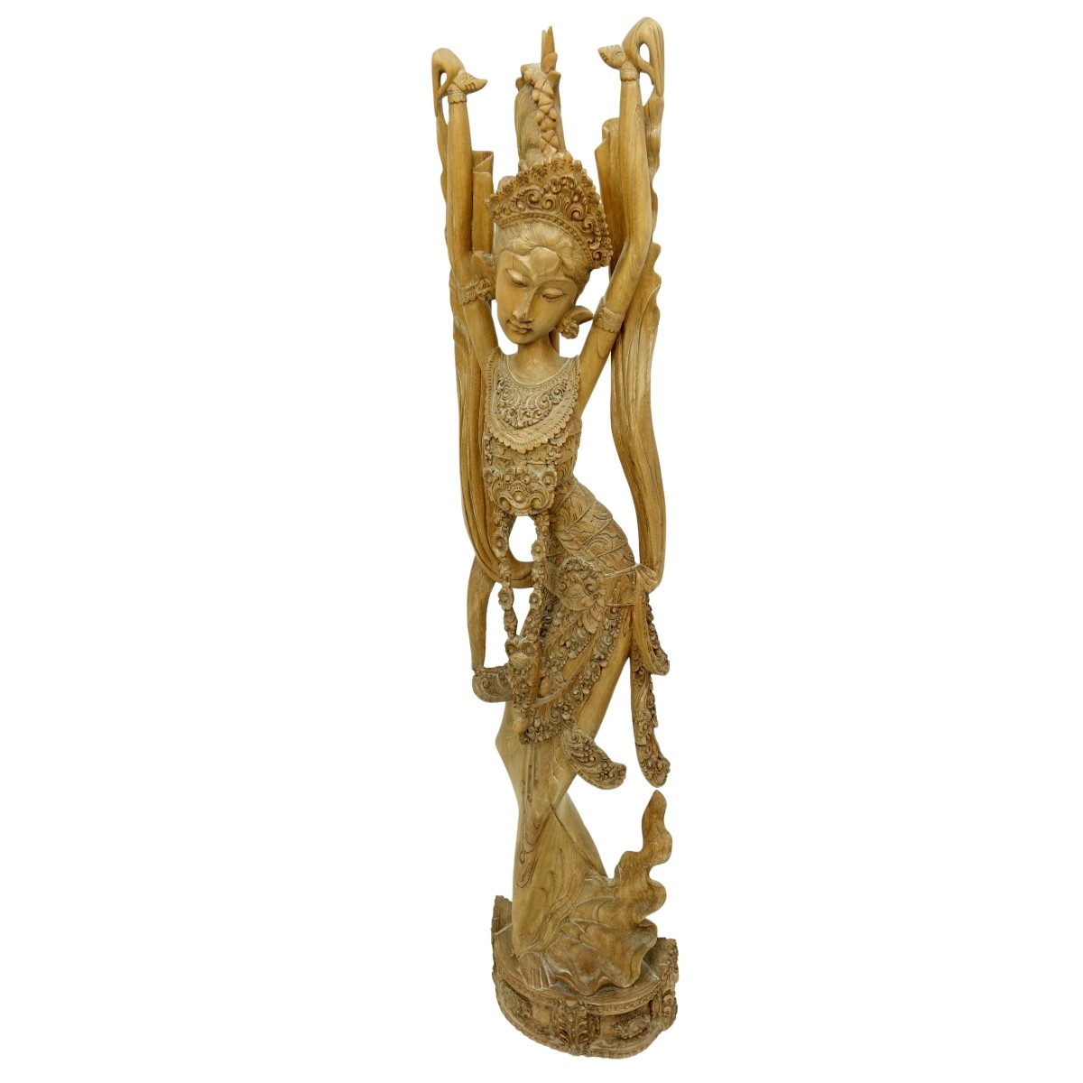 Burmese Carved Wood Figure