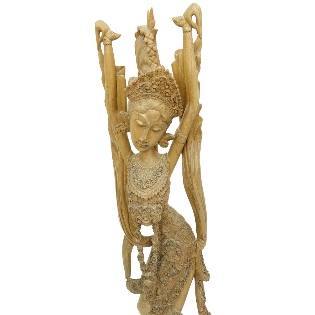Burmese Carved Wood Figure