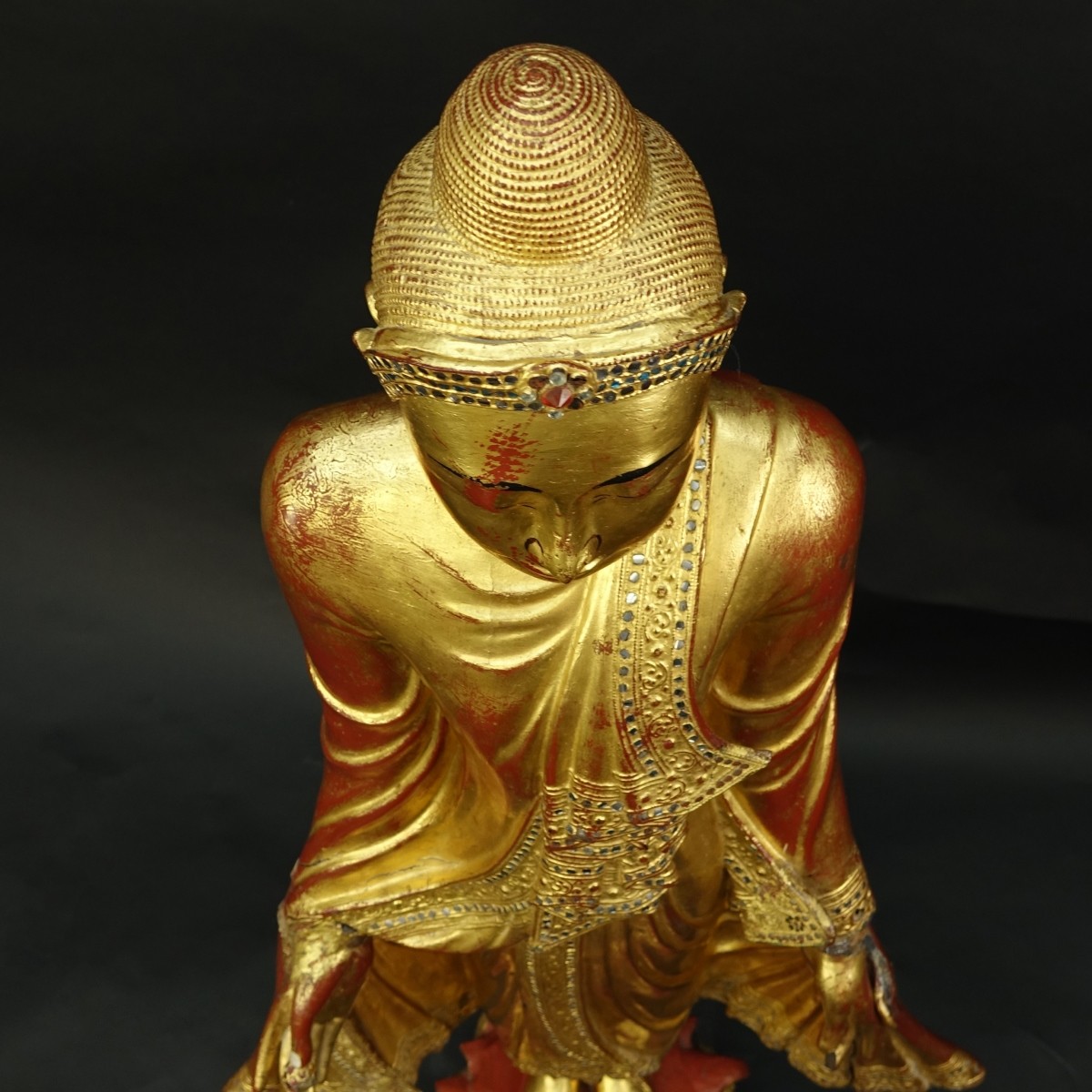 Thai Gilt Carved Buddha