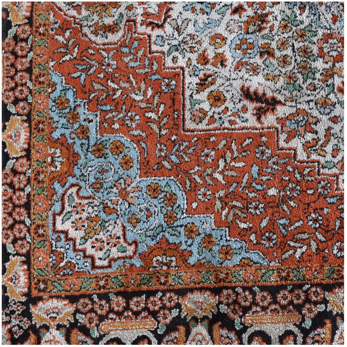 Semi Antique Persian Kashan Style Rug