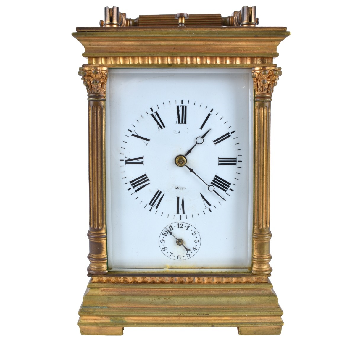 Antique Gilt Brass Carriage Clock